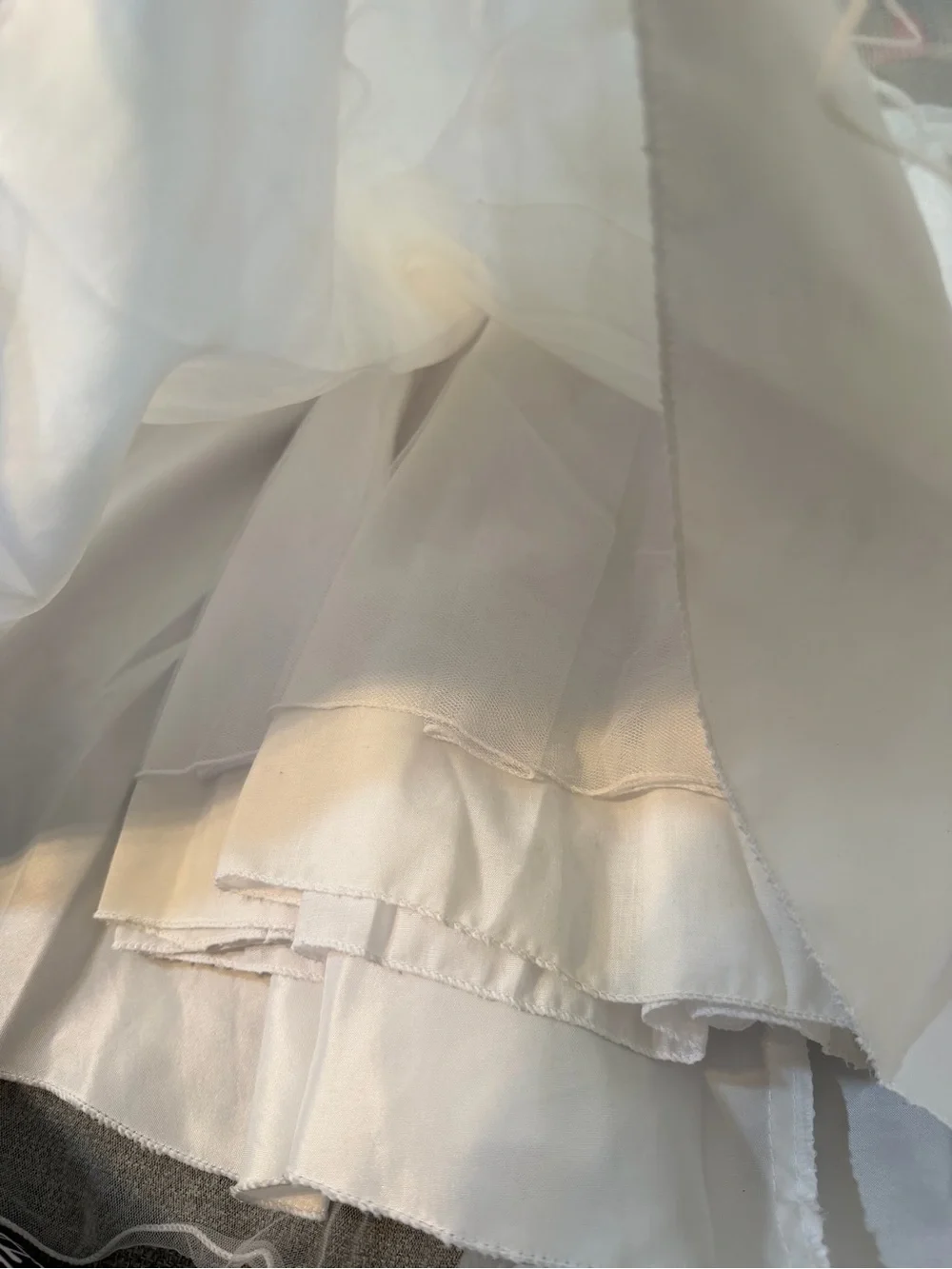 Pink Butterfly White Layered Tulle Girls Dress Communion Wedding Baptism size 8